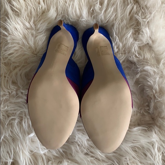 NWOT Charles & Keith Blue /Purple /Grey Mule Heels - Picture 4 of 5
